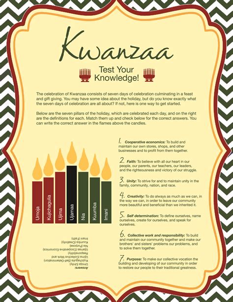 Printable Kwanzaa Principles